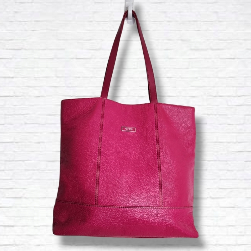 Tumi Pink Leather Tote Bag